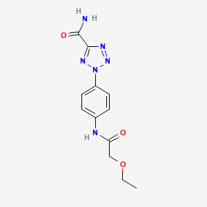 2-(4-(2-ethoxyacetamido)phenyl)-2H-tetrazole-5-carboxamide