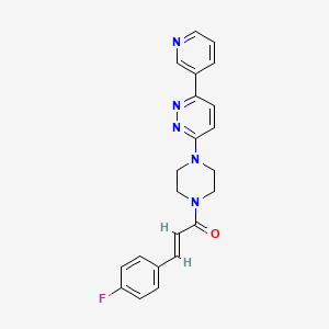 (E)-3-(4-fluorophenyl)-1-(4-(6-(pyridin-3-yl)pyridazin-3-yl)piperazin-1-yl)prop-2-en-1-one