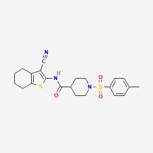 N-(3-cyano-4,5,6,7-tetrahydrobenzo[b]thiophen-2-yl)-1-tosylpiperidine-4-carboxamide