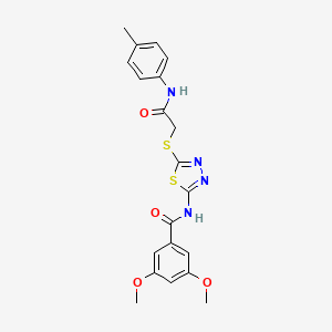 3,5-dimethoxy-N-(5-((2-oxo-2-(p-tolylamino)ethyl)thio)-1,3,4-thiadiazol-2-yl)benzamide