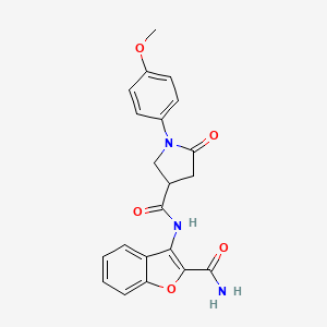 N-(2-carbamoylbenzofuran-3-yl)-1-(4-methoxyphenyl)-5-oxopyrrolidine-3-carboxamide
