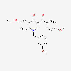 6-Ethoxy-3-(4-methoxybenzoyl)-1-[(3-methoxyphenyl)methyl]quinolin-4-one