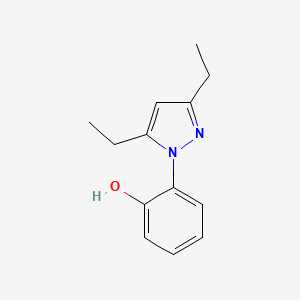 molecular formula C13H16N2O B2950392 2-(3,5-diethyl-1H-pyrazol-1-yl)phenol CAS No. 1391758-25-0