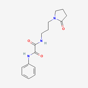 molecular formula C15H19N3O3 B2950408 N1-(3-(2-oxopyrrolidin-1-yl)propyl)-N2-phenyloxalamide CAS No. 898374-44-2