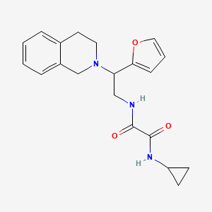 molecular formula C20H23N3O3 B2950416 N-cyclopropyl-N'-[2-(furan-2-yl)-2-(1,2,3,4-tetrahydroisoquinolin-2-yl)ethyl]ethanediamide CAS No. 903325-80-4