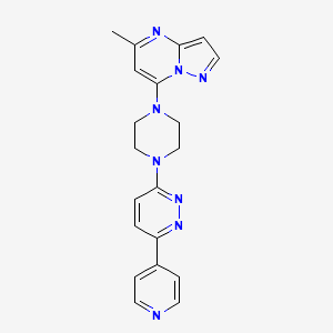5-Methyl-7-[4-(6-pyridin-4-ylpyridazin-3-yl)piperazin-1-yl]pyrazolo[1,5-a]pyrimidine
