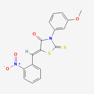 (5Z)-3-(3-methoxyphenyl)-5-[(2-nitrophenyl)methylidene]-2-sulfanylidene-1,3-thiazolidin-4-one