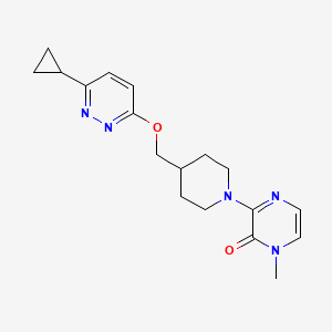 3-(4-{[(6-Cyclopropylpyridazin-3-yl)oxy]methyl}piperidin-1-yl)-1-methyl-1,2-dihydropyrazin-2-one