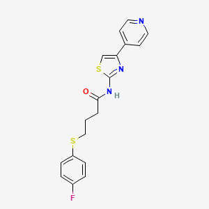 4-((4-fluorophenyl)thio)-N-(4-(pyridin-4-yl)thiazol-2-yl)butanamide