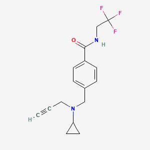 4-{[cyclopropyl(prop-2-yn-1-yl)amino]methyl}-N-(2,2,2-trifluoroethyl)benzamide