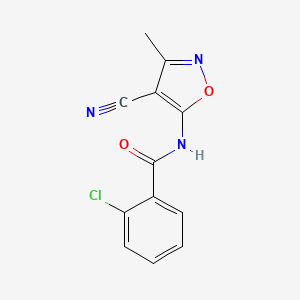 2-chloro-N-(4-cyano-3-methyl-5-isoxazolyl)benzenecarboxamide