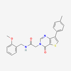 molecular formula C23H21N3O3S B2950466 N-(2-methoxybenzyl)-2-[7-(4-methylphenyl)-4-oxothieno[3,2-d]pyrimidin-3(4H)-yl]acetamide CAS No. 1206990-22-8