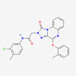 molecular formula C25H20ClN5O3 B2950468 N-(3-chloro-4-methylphenyl)-2-[4-(2-methylphenoxy)-1-oxo-1H,2H-[1,2,4]triazolo[4,3-a]quinoxalin-2-yl]acetamide CAS No. 1184965-82-9