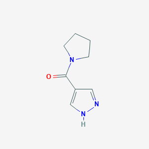 molecular formula C8H11N3O B2950491 (1H-Pyrazol-4-yl)(pyrrolidin-1-yl)methanone CAS No. 1033055-28-5