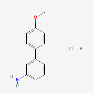 molecular formula C13H14ClNO B2950512 3-Amino-4'-methoxybiphenyl hydrochloride CAS No. 1170850-81-3; 53059-28-2