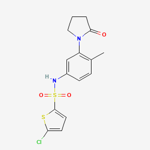 B2950521 5-chloro-N-(4-methyl-3-(2-oxopyrrolidin-1-yl)phenyl)thiophene-2-sulfonamide CAS No. 941918-16-7