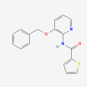 molecular formula C17H14N2O2S B2950539 N-[3-(benzyloxy)pyridin-2-yl]thiophene-2-carboxamide CAS No. 497061-16-2