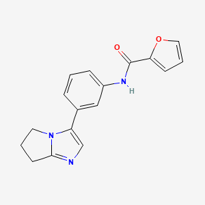 molecular formula C17H15N3O2 B2950746 N-(3-{5H,6H,7H-pyrrolo[1,2-a]imidazol-3-yl}phenyl)furan-2-carboxamide CAS No. 1797957-32-4