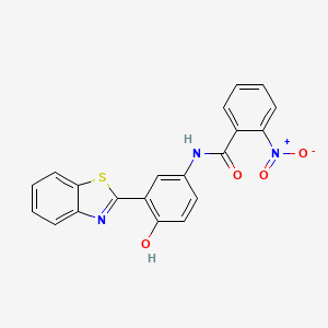 molecular formula C20H13N3O4S B2950756 N-[3-(1,3-benzothiazol-2-yl)-4-hydroxyphenyl]-2-nitrobenzamide CAS No. 312527-26-7