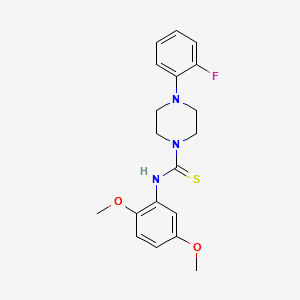 molecular formula C19H22FN3O2S B2950757 N-(2,5-dimethoxyphenyl)-4-(2-fluorophenyl)piperazine-1-carbothioamide CAS No. 690249-62-8