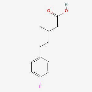 molecular formula C12H15IO2 B2950759 5-(4-Iodophenyl)-3-methylpentanoic acid CAS No. 1342541-18-7