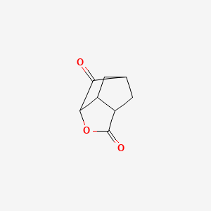 molecular formula C8H8O3 B2950801 4-oxatricyclo[4.2.1.0,3,7]nonane-2,5-dione CAS No. 16479-73-5