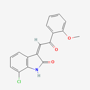 molecular formula C17H12ClNO3 B2950809 (3Z)-7-chloro-3-[2-(2-methoxyphenyl)-2-oxoethylidene]-1,3-dihydro-2H-indol-2-one CAS No. 1144430-98-7