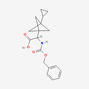 2-(3-Cyclopropyl-1-bicyclo[1.1.1]pentanyl)-2-(phenylmethoxycarbonylamino)acetic acid