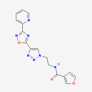 N-(2-(4-(3-(pyridin-2-yl)-1,2,4-oxadiazol-5-yl)-1H-1,2,3-triazol-1-yl)ethyl)furan-3-carboxamide