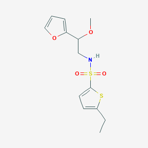 molecular formula C13H17NO4S2 B2950886 5-ethyl-N-[2-(furan-2-yl)-2-methoxyethyl]thiophene-2-sulfonamide CAS No. 1795455-93-4