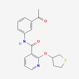 molecular formula C18H18N2O3S B2950916 N-(3-acetylphenyl)-2-(thiolan-3-yloxy)pyridine-3-carboxamide CAS No. 2034390-35-5