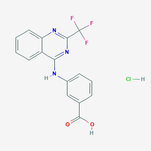 3-{[2-(Trifluoromethyl)-4-quinazolinyl]amino}benzoic acid hydrochloride