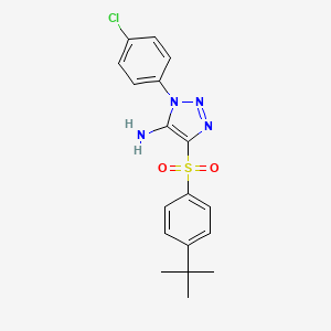 molecular formula C18H19ClN4O2S B2950953 4-(4-tert-butylbenzenesulfonyl)-1-(4-chlorophenyl)-1H-1,2,3-triazol-5-amine CAS No. 1160230-98-7