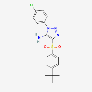 4-(4-tert-butylbenzenesulfonyl)-1-(4-chlorophenyl)-1H-1,2,3-triazol-5-amine