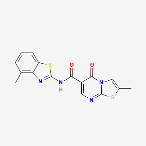 2-methyl-N-(4-methylbenzo[d]thiazol-2-yl)-5-oxo-5H-thiazolo[3,2-a]pyrimidine-6-carboxamide