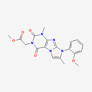 methyl 2-(8-(2-methoxyphenyl)-1,7-dimethyl-2,4-dioxo-1H-imidazo[2,1-f]purin-3(2H,4H,8H)-yl)acetate