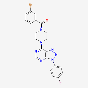 (3-bromophenyl)(4-(3-(4-fluorophenyl)-3H-[1,2,3]triazolo[4,5-d]pyrimidin-7-yl)piperazin-1-yl)methanone