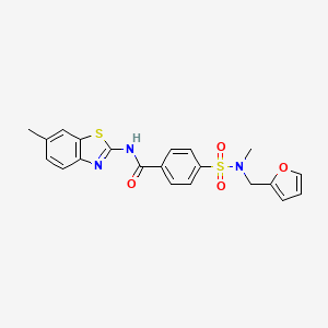 4-(N-(furan-2-ylmethyl)-N-methylsulfamoyl)-N-(6-methylbenzo[d]thiazol-2-yl)benzamide