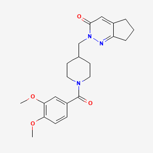 2-[[1-(3,4-Dimethoxybenzoyl)piperidin-4-yl]methyl]-6,7-dihydro-5H-cyclopenta[c]pyridazin-3-one
