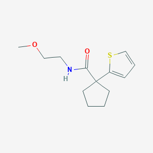 molecular formula C13H19NO2S B2950974 N-(2-methoxyethyl)-1-(thiophen-2-yl)cyclopentane-1-carboxamide CAS No. 1049512-14-2
