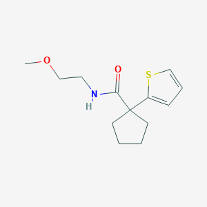 N-(2-methoxyethyl)-1-(thiophen-2-yl)cyclopentanecarboxamide
