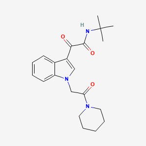 N-tert-butyl-2-oxo-2-[1-(2-oxo-2-piperidin-1-ylethyl)indol-3-yl]acetamide