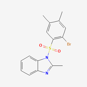 1-(2-bromo-4,5-dimethylbenzenesulfonyl)-2-methyl-1H-1,3-benzodiazole