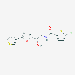 molecular formula C15H12ClNO3S2 B2950995 5-chloro-N-(2-hydroxy-2-(5-(thiophen-3-yl)furan-2-yl)ethyl)thiophene-2-carboxamide CAS No. 2034251-63-1