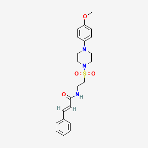 N-(2-((4-(4-methoxyphenyl)piperazin-1-yl)sulfonyl)ethyl)cinnamamide