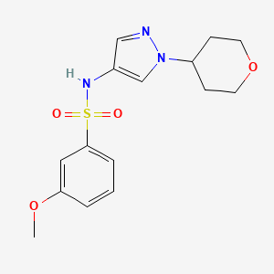 3-methoxy-N-(1-(tetrahydro-2H-pyran-4-yl)-1H-pyrazol-4-yl)benzenesulfonamide
