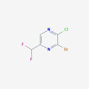 3-Bromo-2-chloro-5-(difluoromethyl)pyrazine