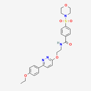 molecular formula C25H28N4O6S B2951017 N-(2-((6-(4-ethoxyphenyl)pyridazin-3-yl)oxy)ethyl)-4-(morpholinosulfonyl)benzamide CAS No. 920250-00-6