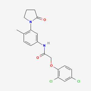 2-(2,4-dichlorophenoxy)-N-(4-methyl-3-(2-oxopyrrolidin-1-yl)phenyl)acetamide