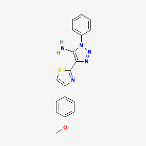 4-(4-(4-methoxyphenyl)thiazol-2-yl)-1-phenyl-1H-1,2,3-triazol-5-amine